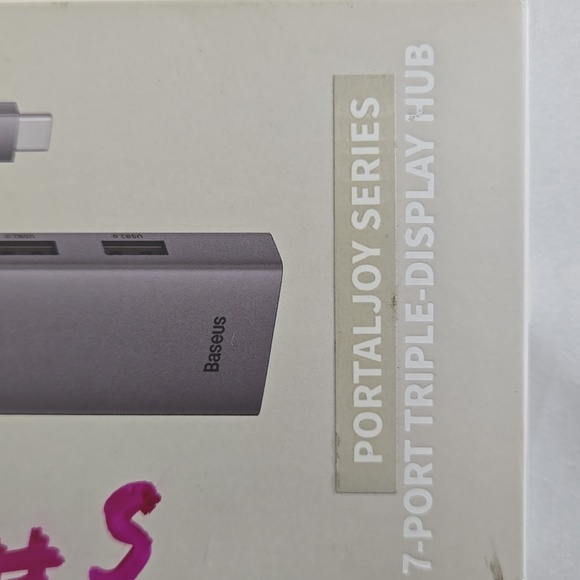 Baseus‎ 7 in 1 Triple-Display Hub, NEW, Open Box - Picture 2 of 9